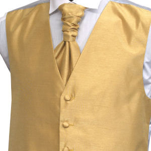 Gold Shantung Waistcoat