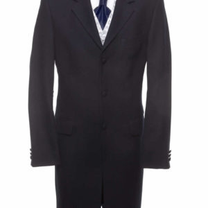 Navy Herringbone Prince Edward Jacket with Matching Trouser